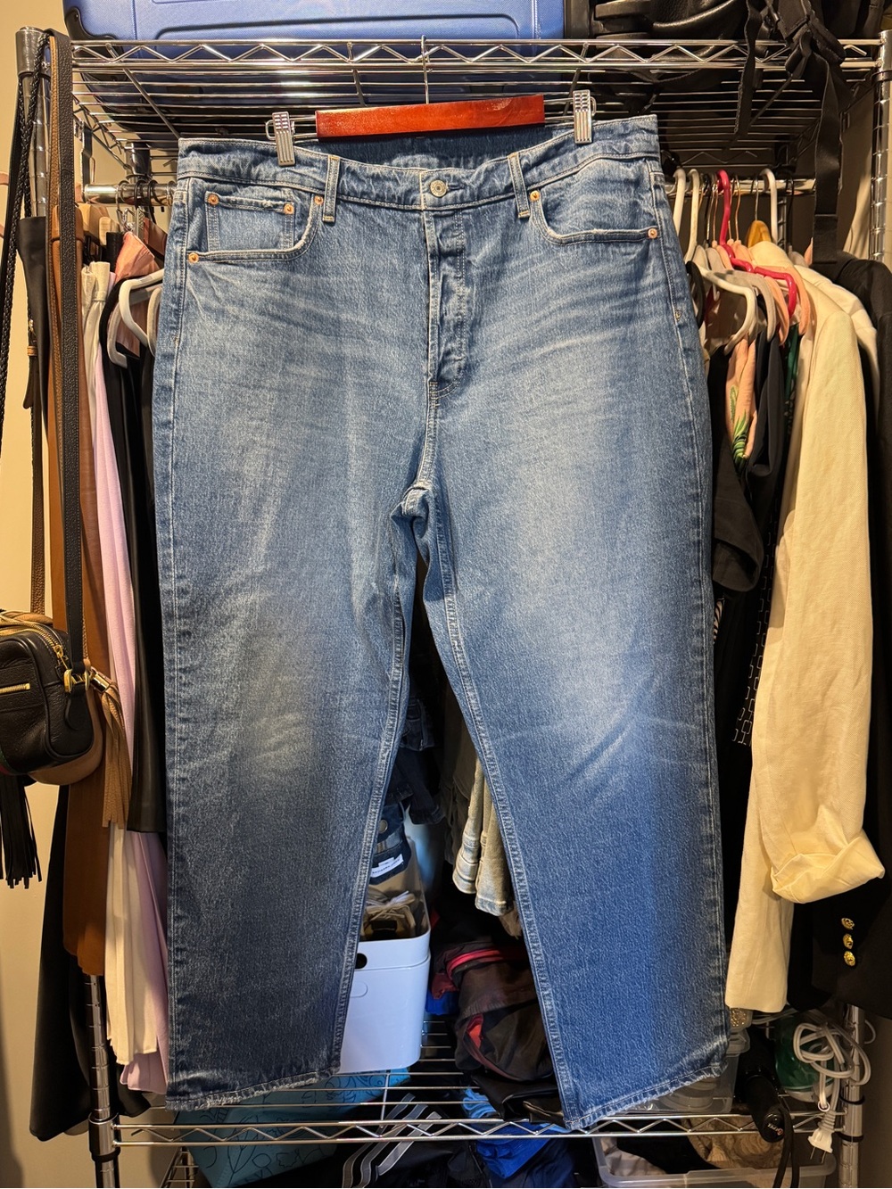 Gap cheeky straight high rise jeans, size 18 - Picture 3 of 9